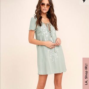 NWT Lulu’s Down In Kokomo Embroidered Dress
